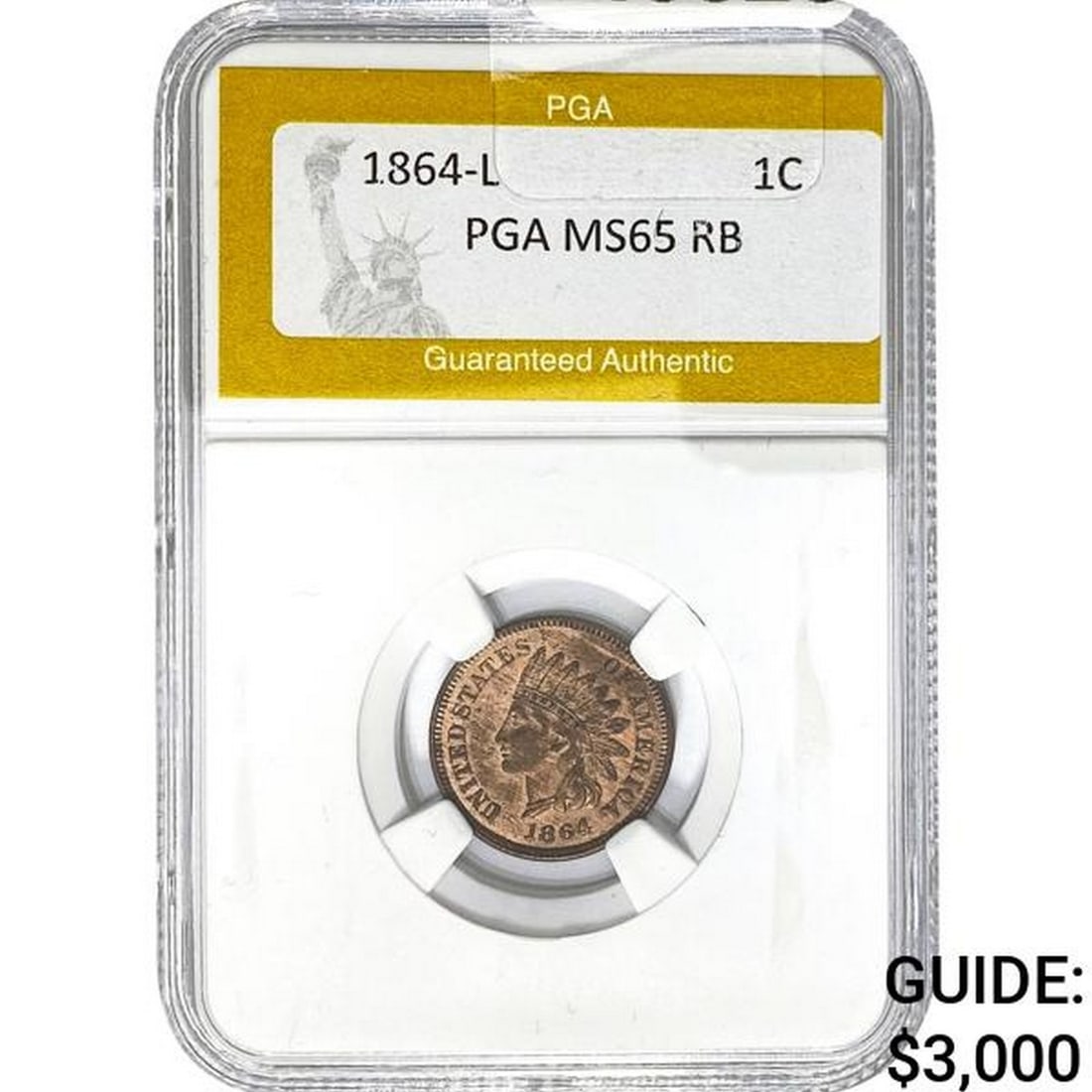 1864-L Indian Head Cent PGA MS65 RB (1 of 2)