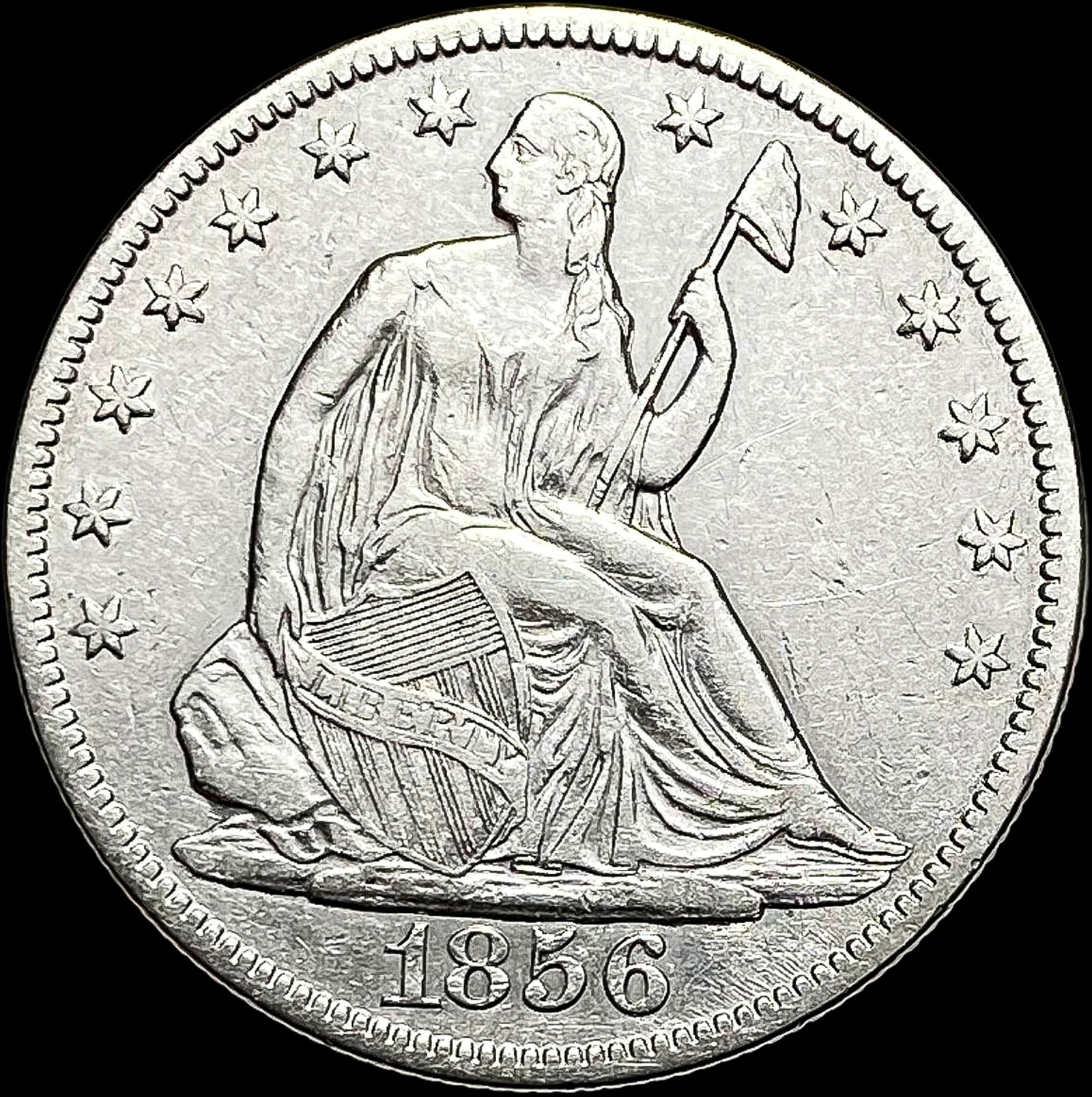1856-O Seated Liberty Half Dollar CLOSELY UNCIRCULATED (1 of 2)