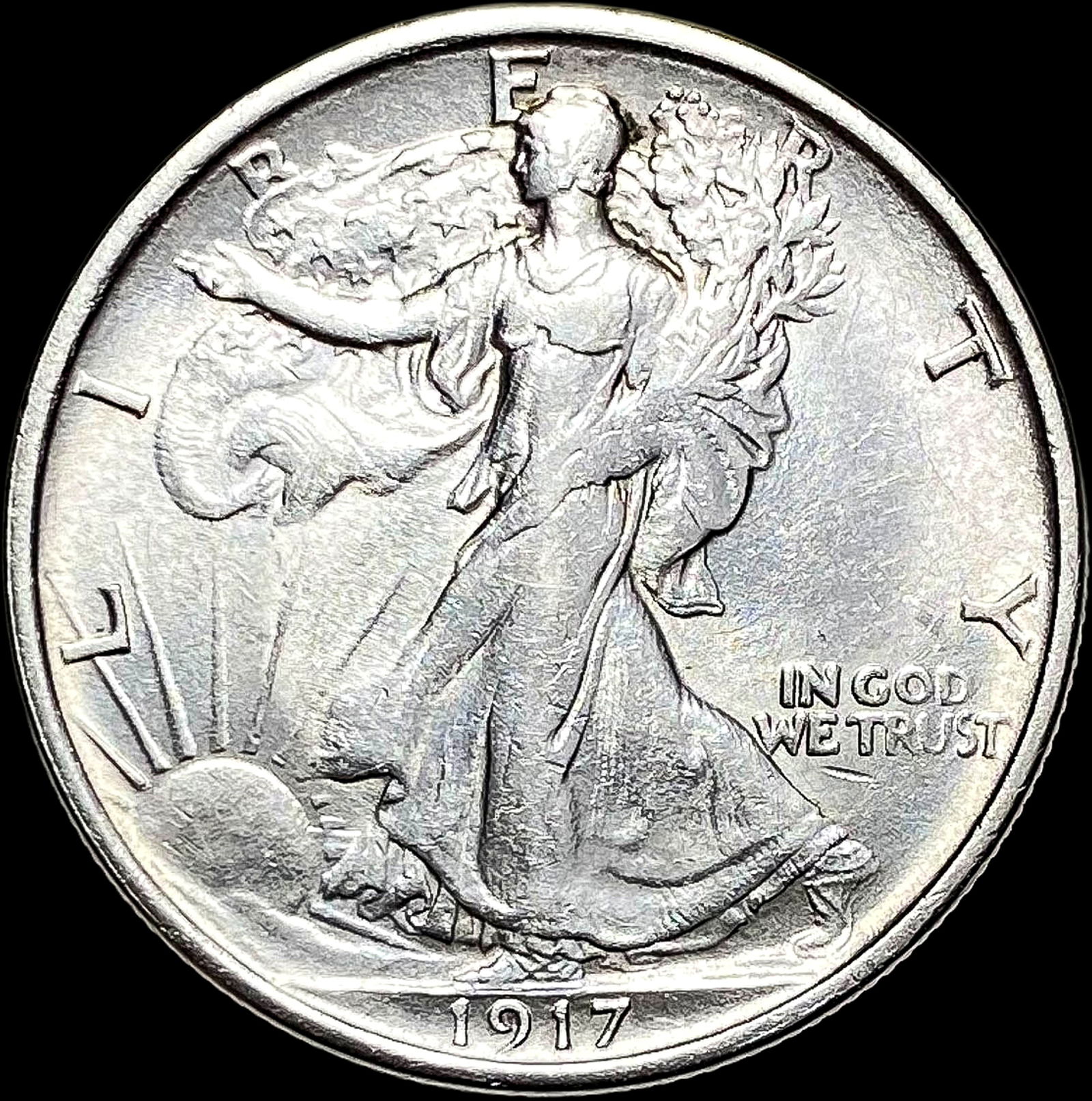 1917-S Walking Liberty Half Dollar CLOSELY UNCIRCULATED (1 of 2)