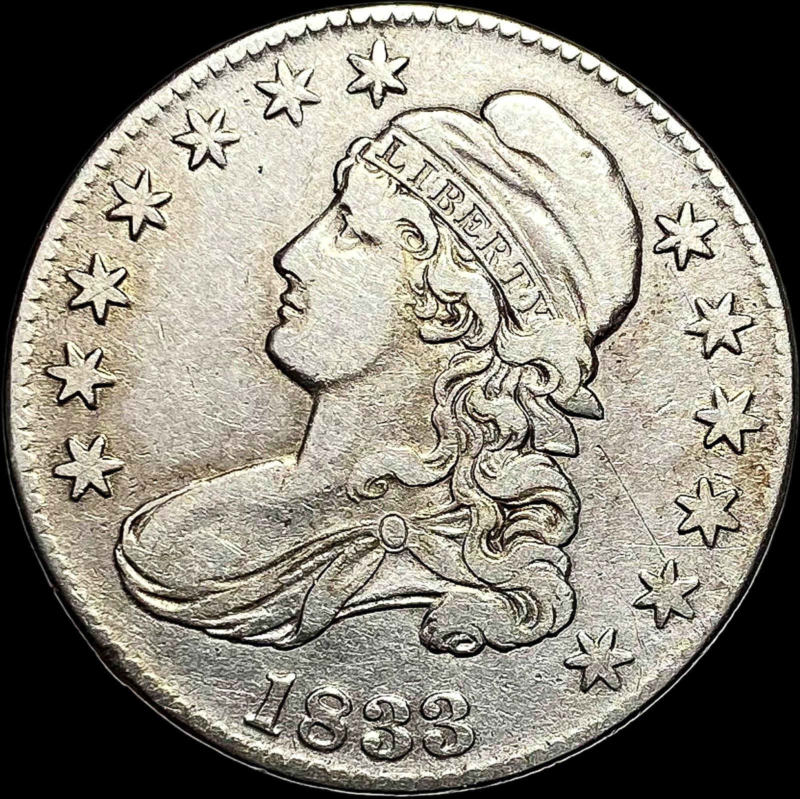 1833 Silver Capped Bust Half Dollar LIGHTLY CIRCULATED (1 of 2)