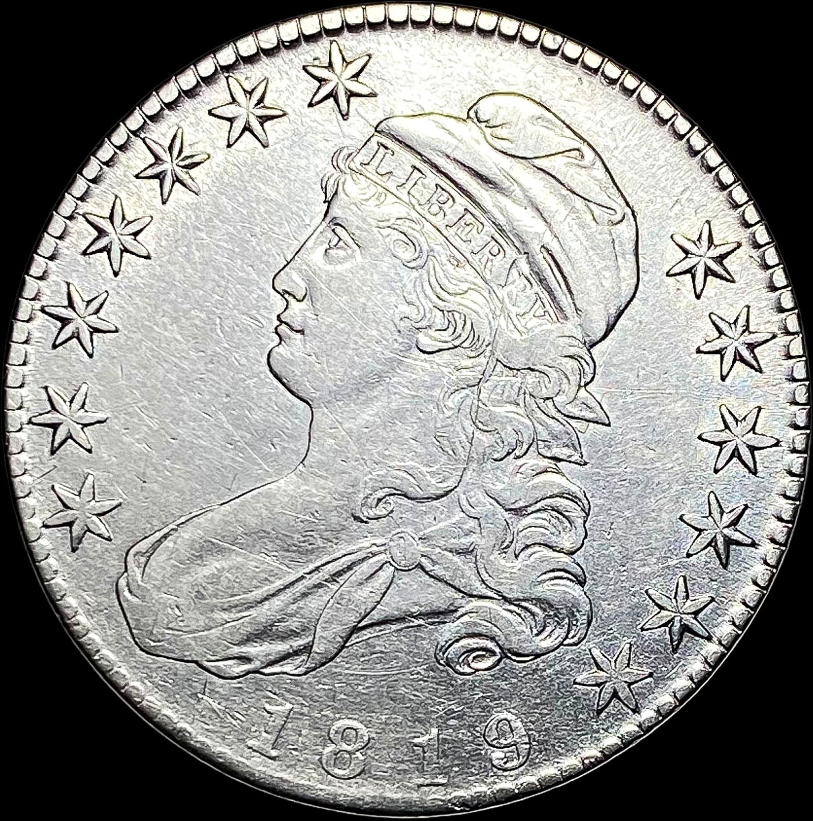 1819 Capped Bust Half Dollar CLOSELY UNCIRCULATED (1 of 2)