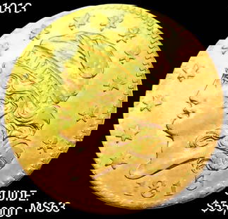1813 $5 Gold Half Eagle CHOICE BU: 1813 $5 Gold Half Eagle CHOICE BU