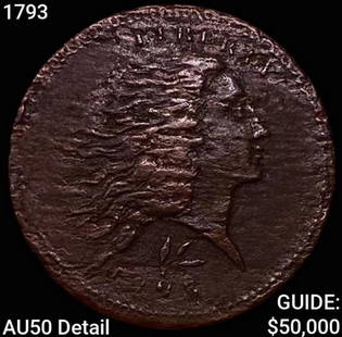 1793 Wreath Large Cent Lettered CLOSELY UNCIRCULATED: 1793 Wreath Large Cent Lettered CLOSELY UNCIRCULATED