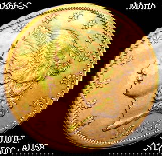 1866-S Motto $20 Gold Double Eagle CHOICE AU: 1866-S Motto $20 Gold Double Eagle CHOICE AU