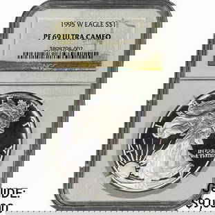 1995-W Silver Eagle NGC PF69 UC: 1995-W Silver Eagle NGC PF69 UC
