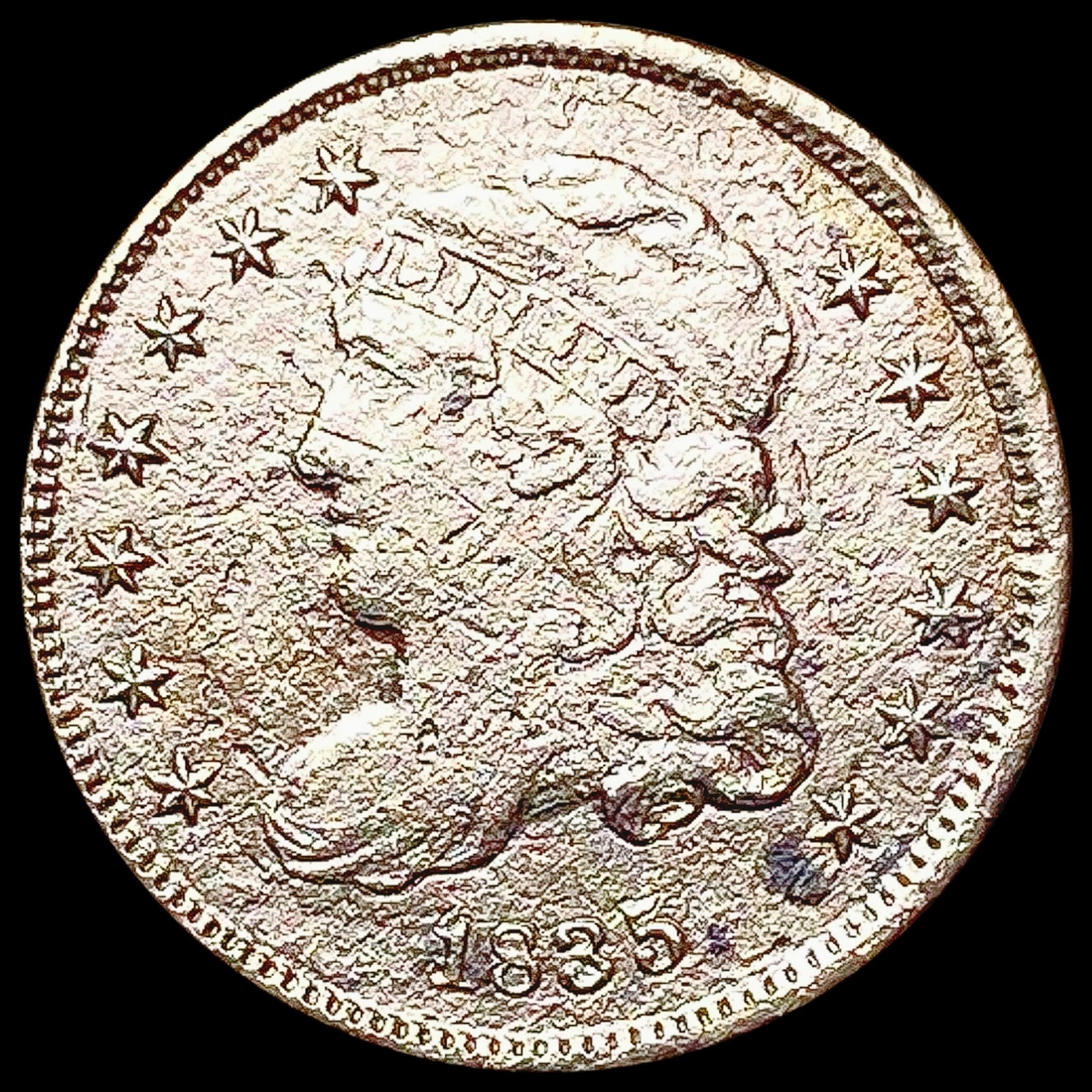 1835 Capped Bust Half Dime LIGHTLY CIRCULATED (1 of 2)