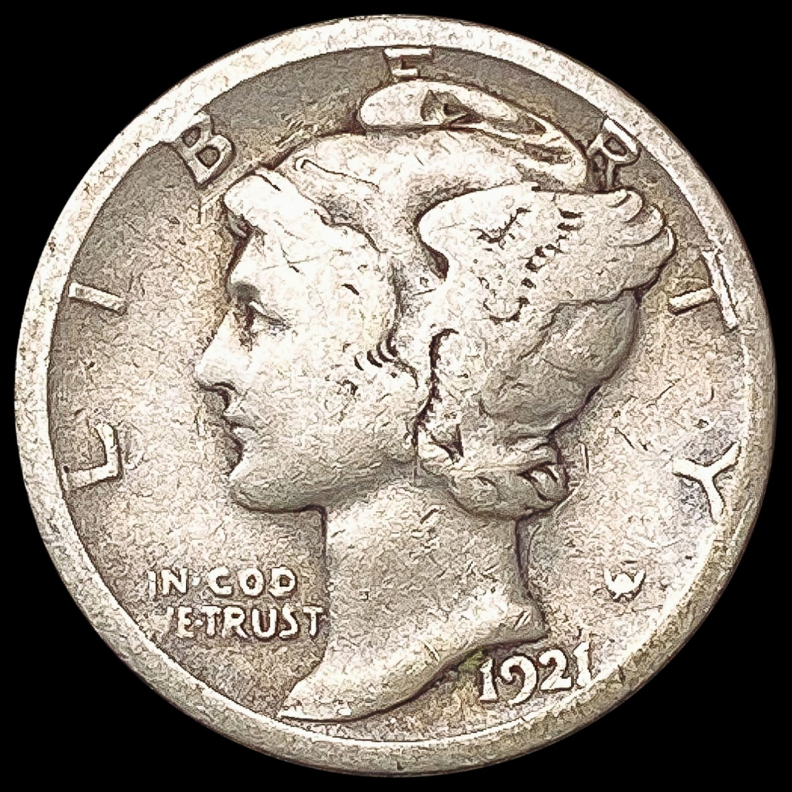 1921-D Mercury Dime LIGHTLY CIRCULATED (1 of 2)