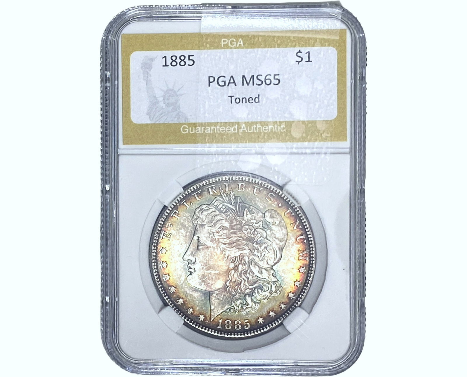 1885 Morgan Silver Dollar PGA MS65 Toned (1 of 2)