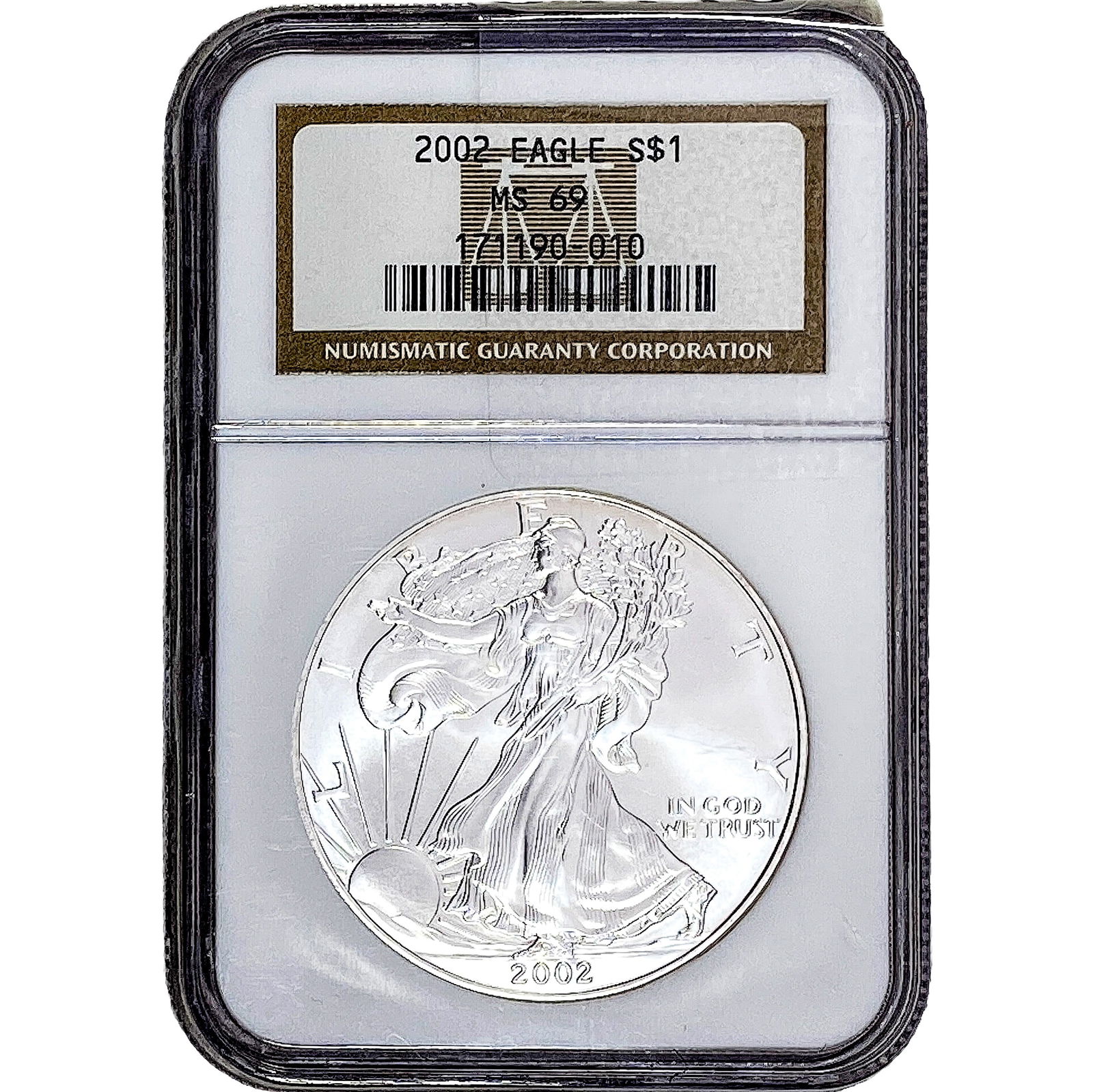 2002 Silver Eagle NGC MS69 (1 of 2)
