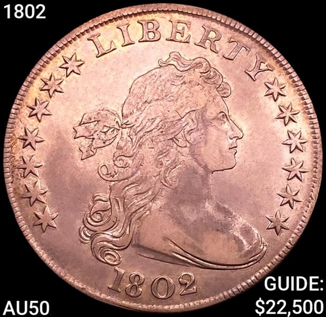 1802 Draped Bust Dollar CLOSELY UNCIRCULATED (1 of 2)