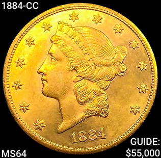 1884-CC $20 Gold Double Eagle CHOICE BU: 1884-CC $20 Gold Double Eagle CHOICE BU