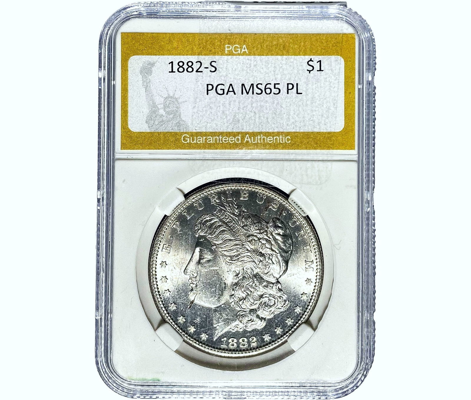 1882-S Morgan Silver Dollar PGA MS65 PL (1 of 2)