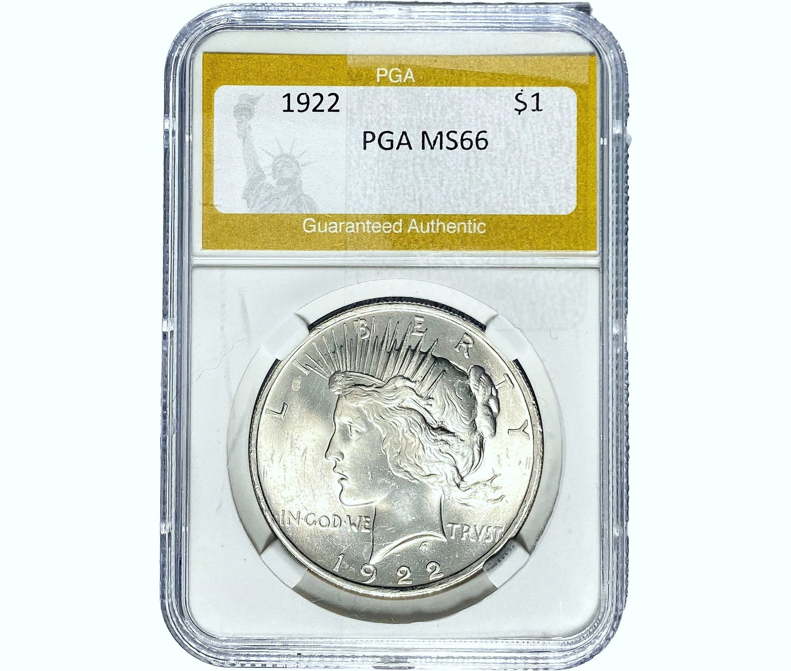 1922 Silver Peace Dollar PGA MS66 (1 of 2)