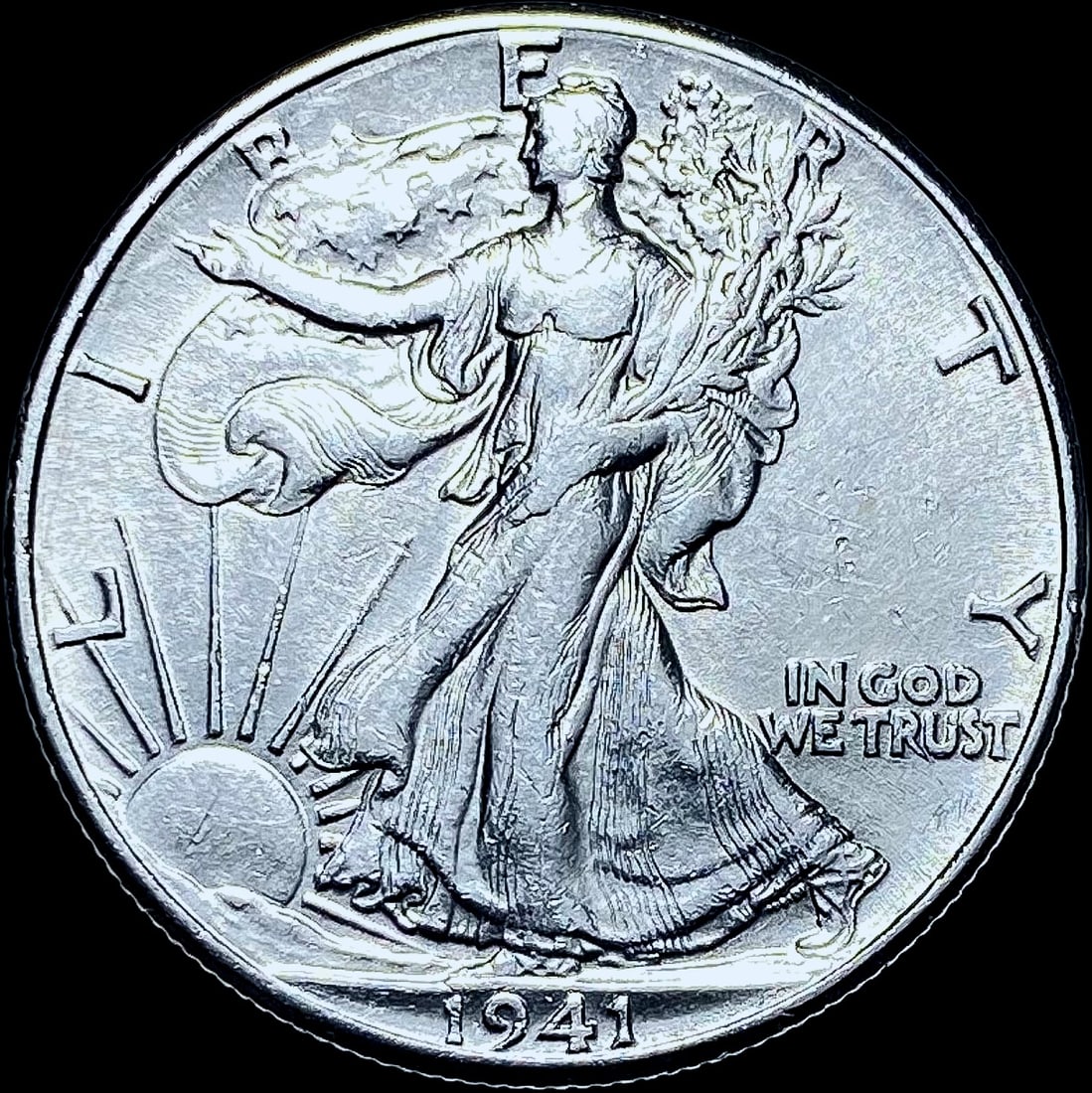 1941 Silver Walking Liberty Half Dollar GEM BU (1 of 2)