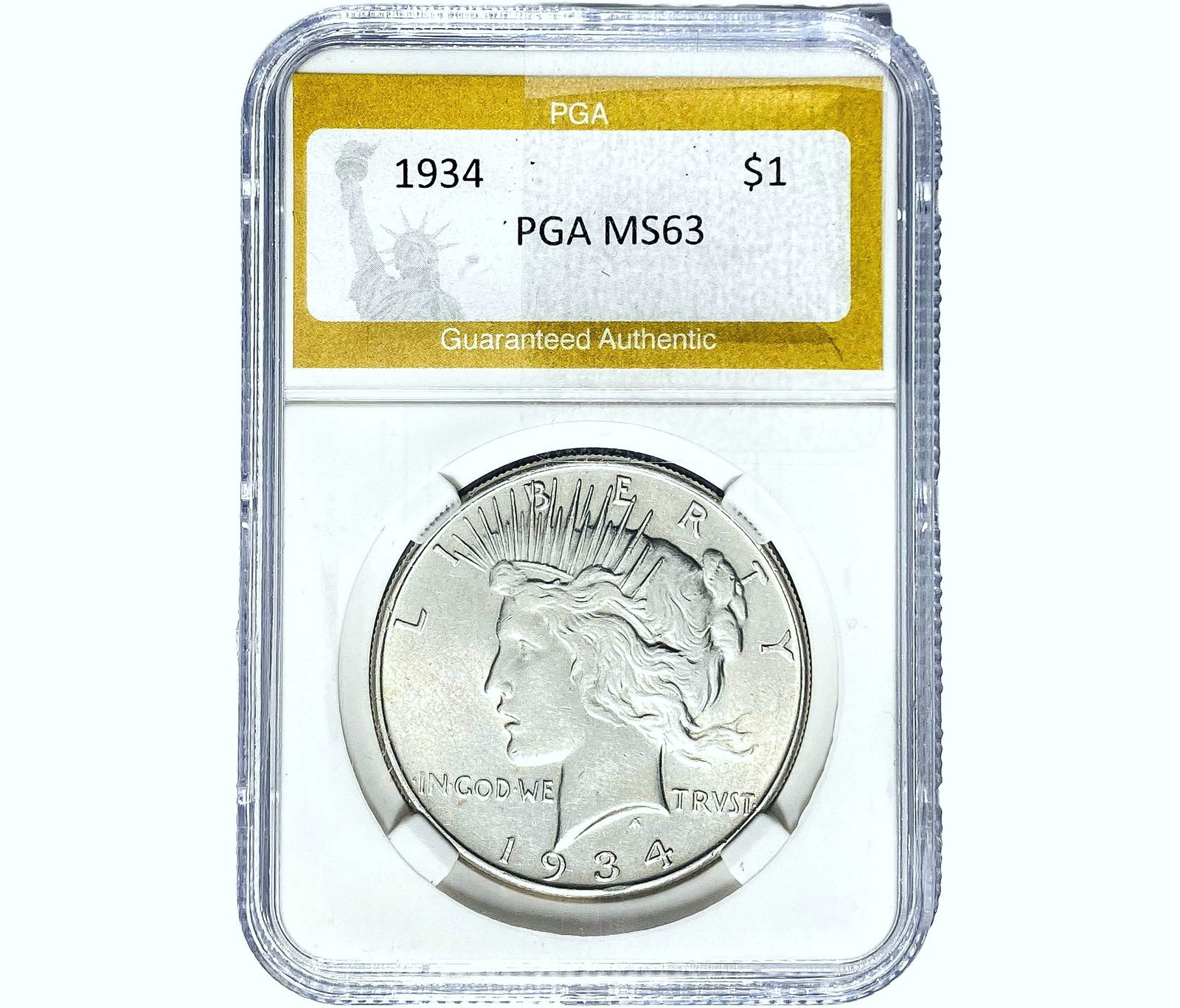 1934 Silver Peace Dollar PGA MS63 (1 of 2)