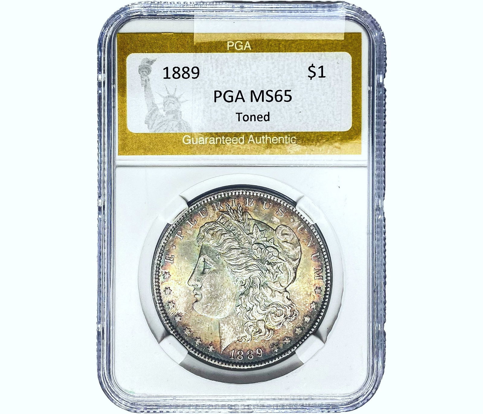 1889 Morgan Silver Dollar PGA MS65 Toned (1 of 2)
