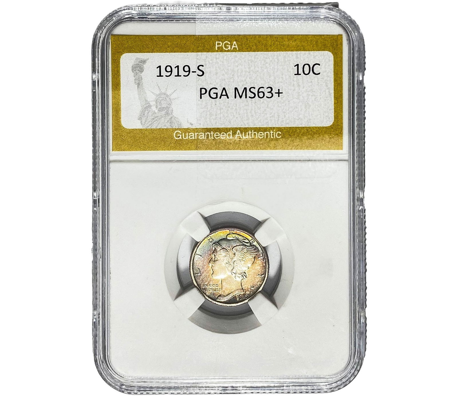 1919-S Mercury Silver Dime PGA MS63+ (1 of 2)