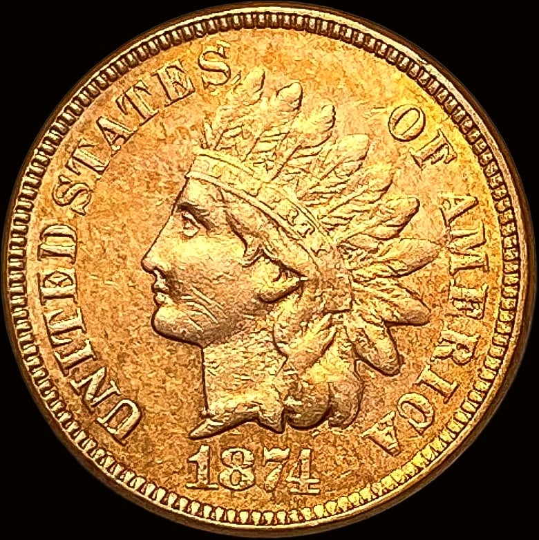 1874 Indian Head Cent NEARLY UNCIRCULATED (1 of 2)