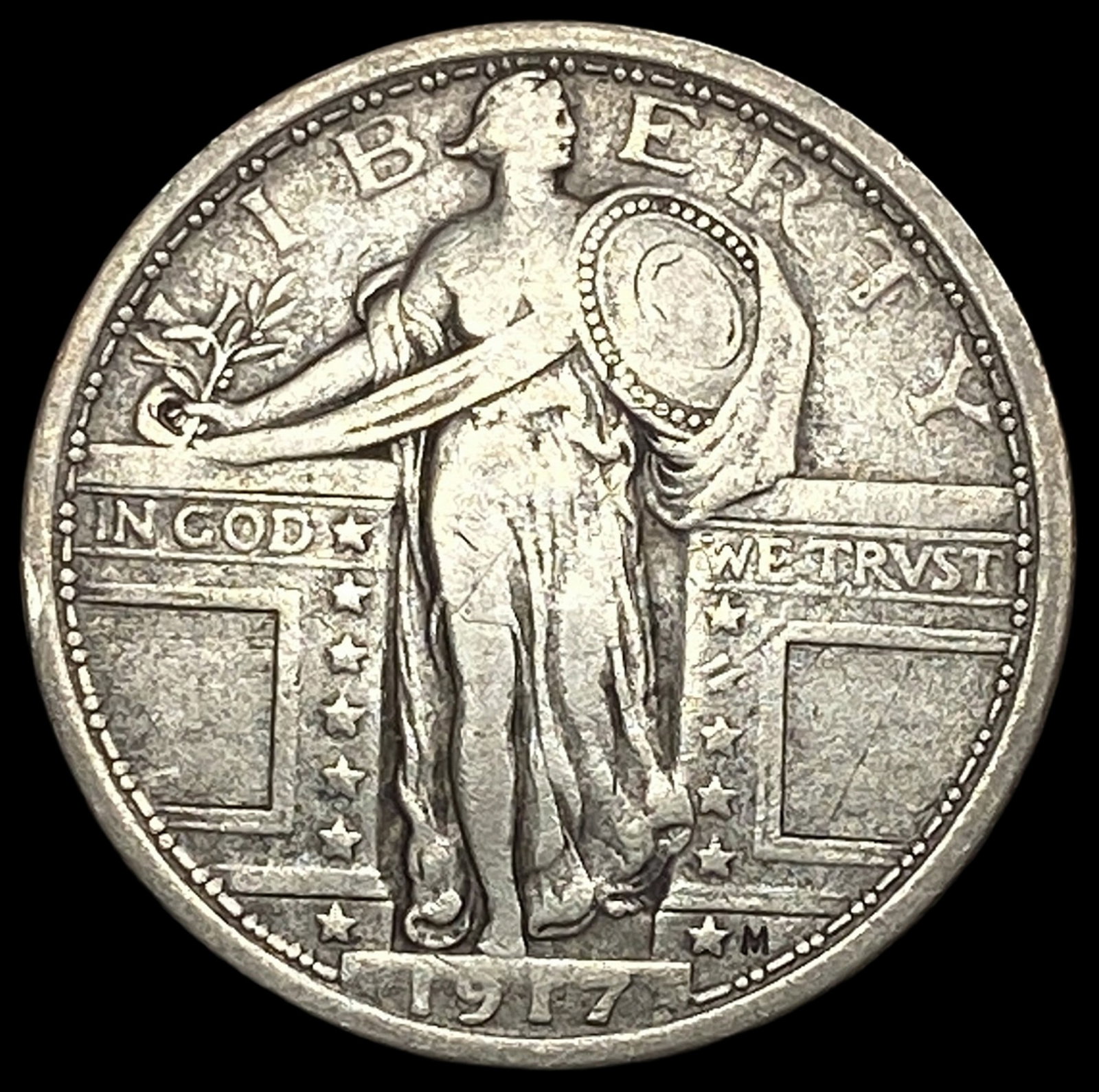1917 Standing Liberty Quarter LIGHTLY CIRCULATED: 1917 Standing Liberty Quarter LIGHTLY CIRCULATED