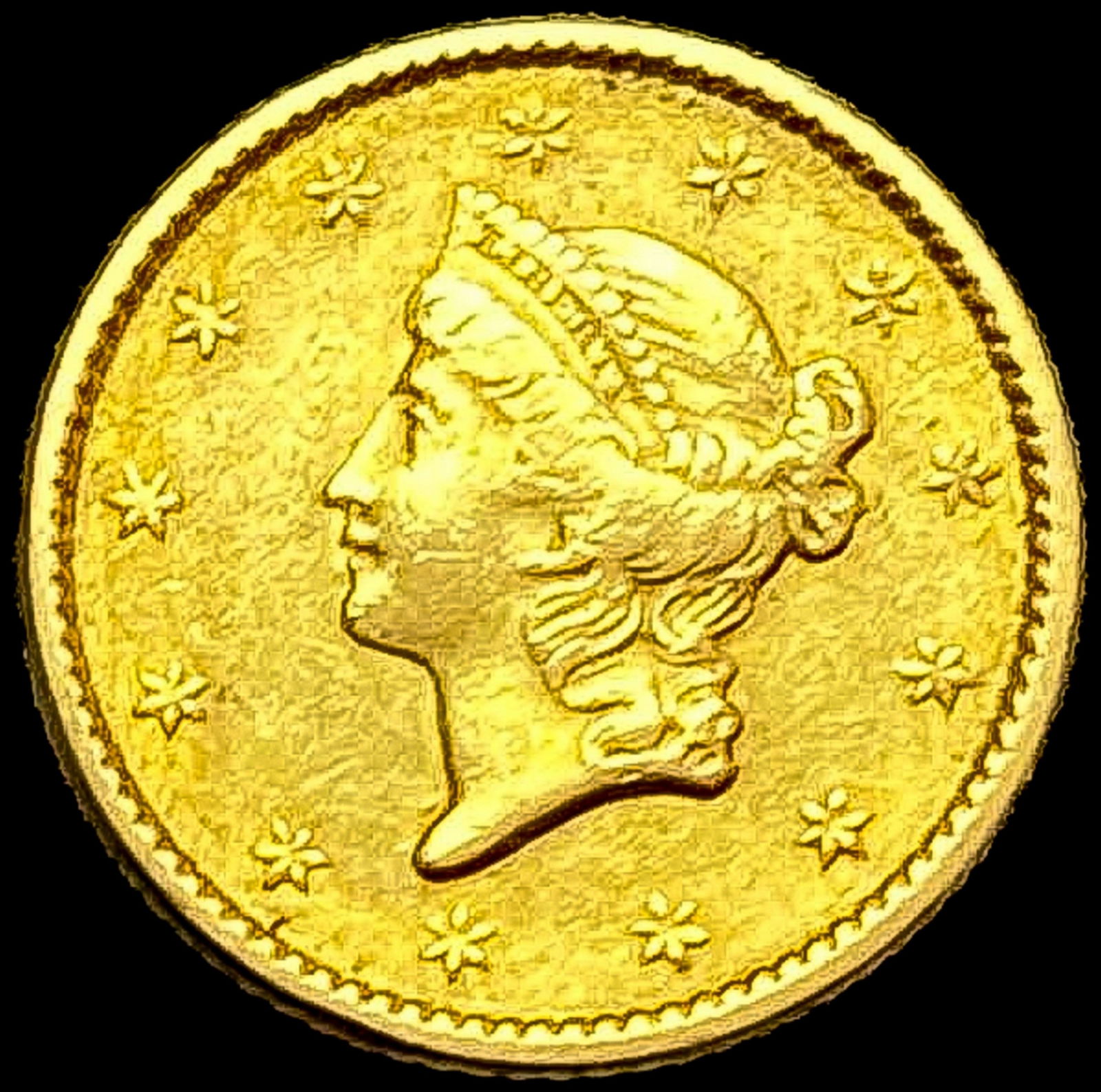 1850 Rare Gold Dollar ABOUT UNCIRCULATED (1 of 2)
