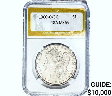 1900-O/CC Morgan Silver Dollar PGA MS65: 1900-O/CC Morgan Silver Dollar PGA MS65