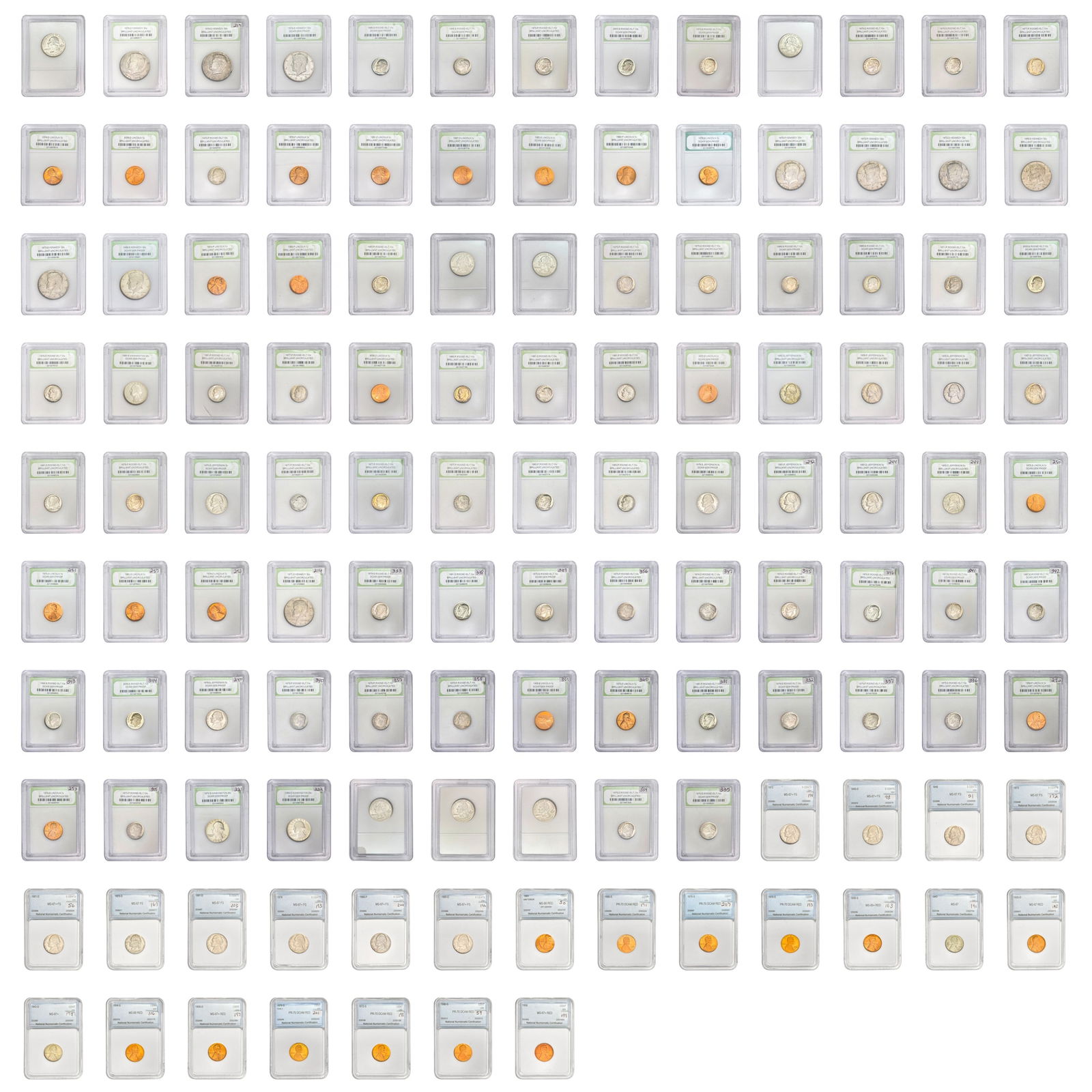 1930-2009 [124] Assorted U.S. Coin Slab Lot (1 of 13)