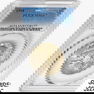 1958 Franklin Half Dollar PCGS MS65: 1958 Franklin Half Dollar PCGS MS65