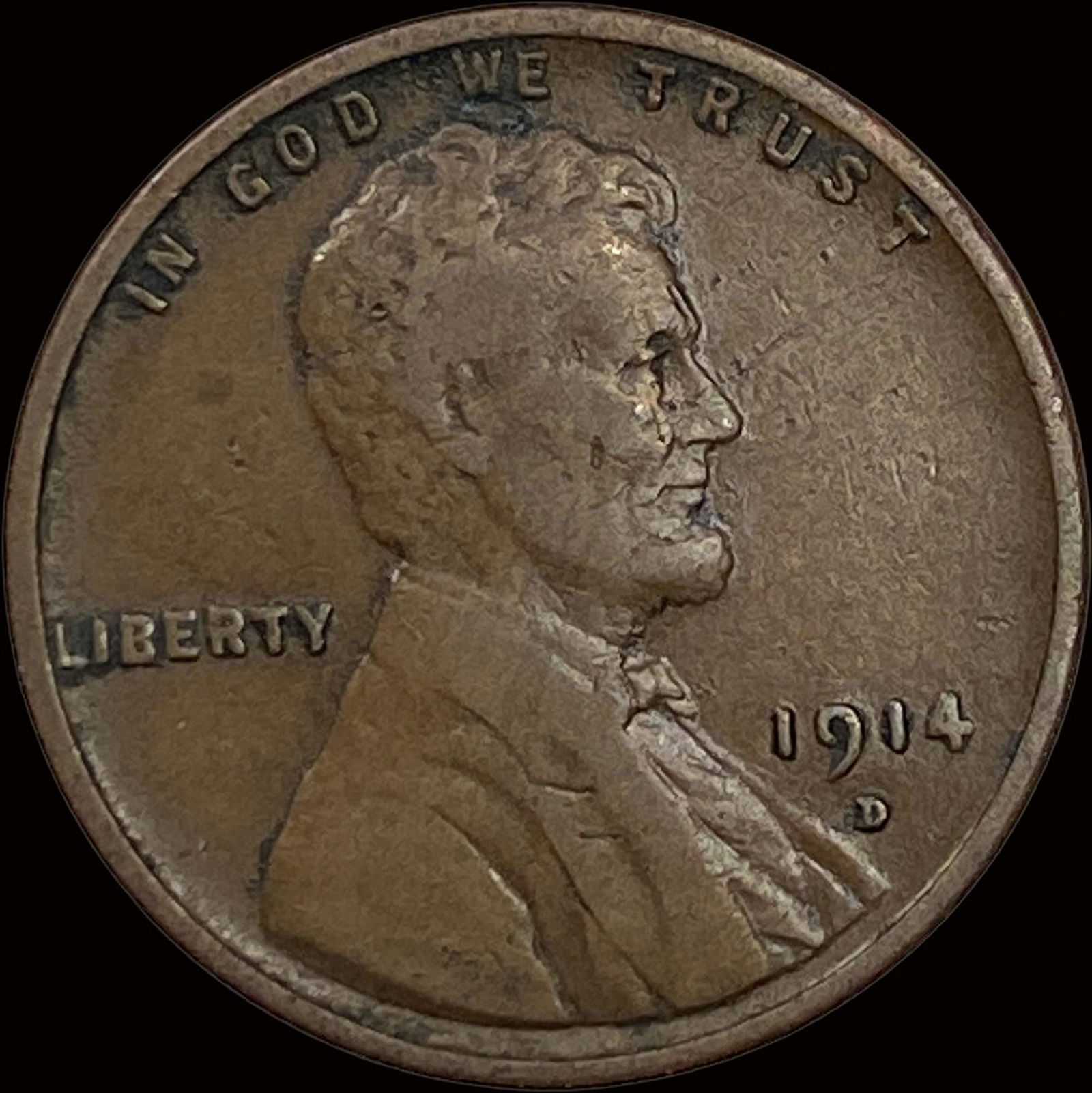 1914-D Lincoln Wheat Cent LIGHTLY CIRCULATED (1 of 2)