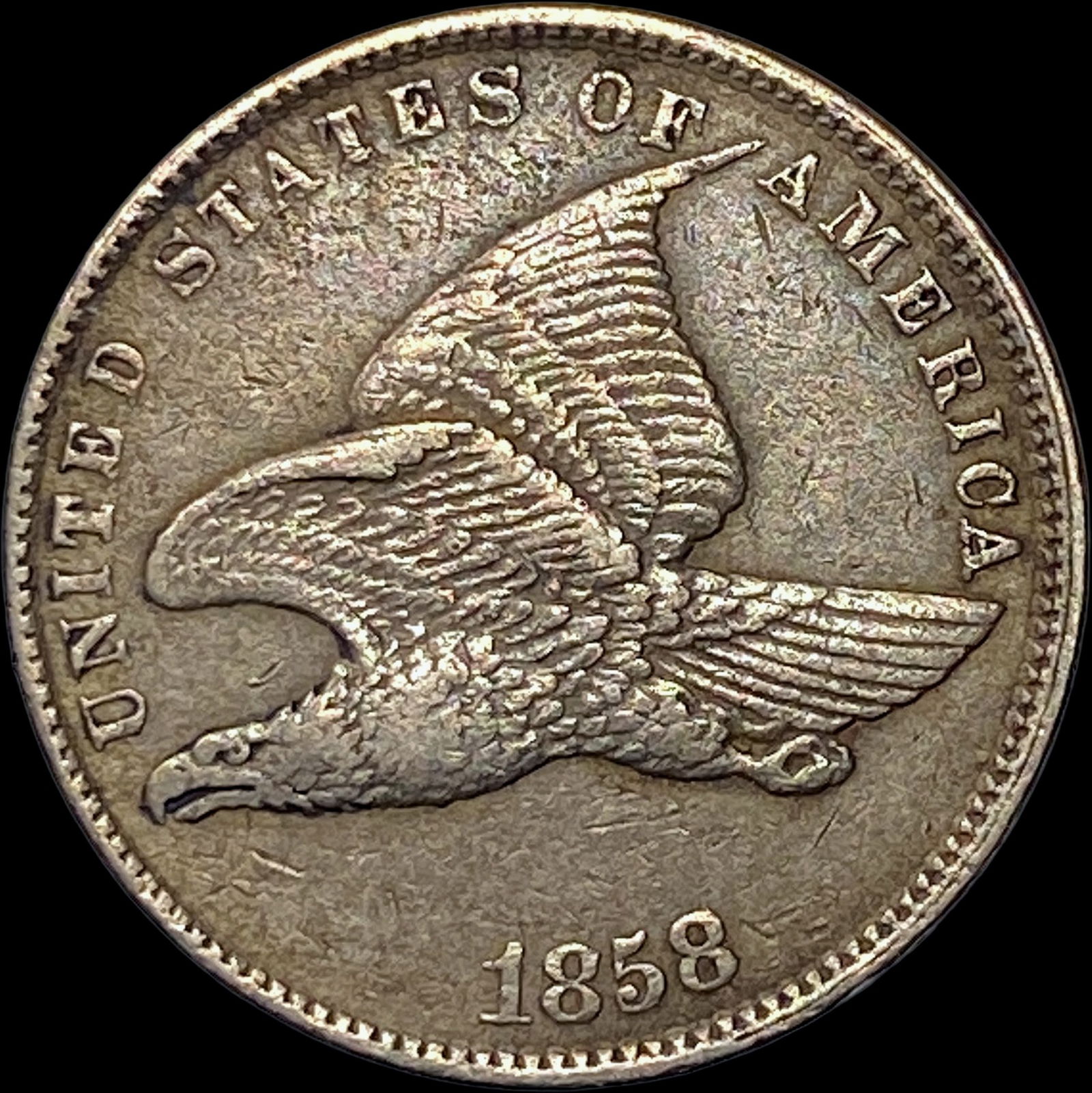 1858 Flying Eagle Cent Small Letters CLOSELY UNCIRCULATED (1 of 2)