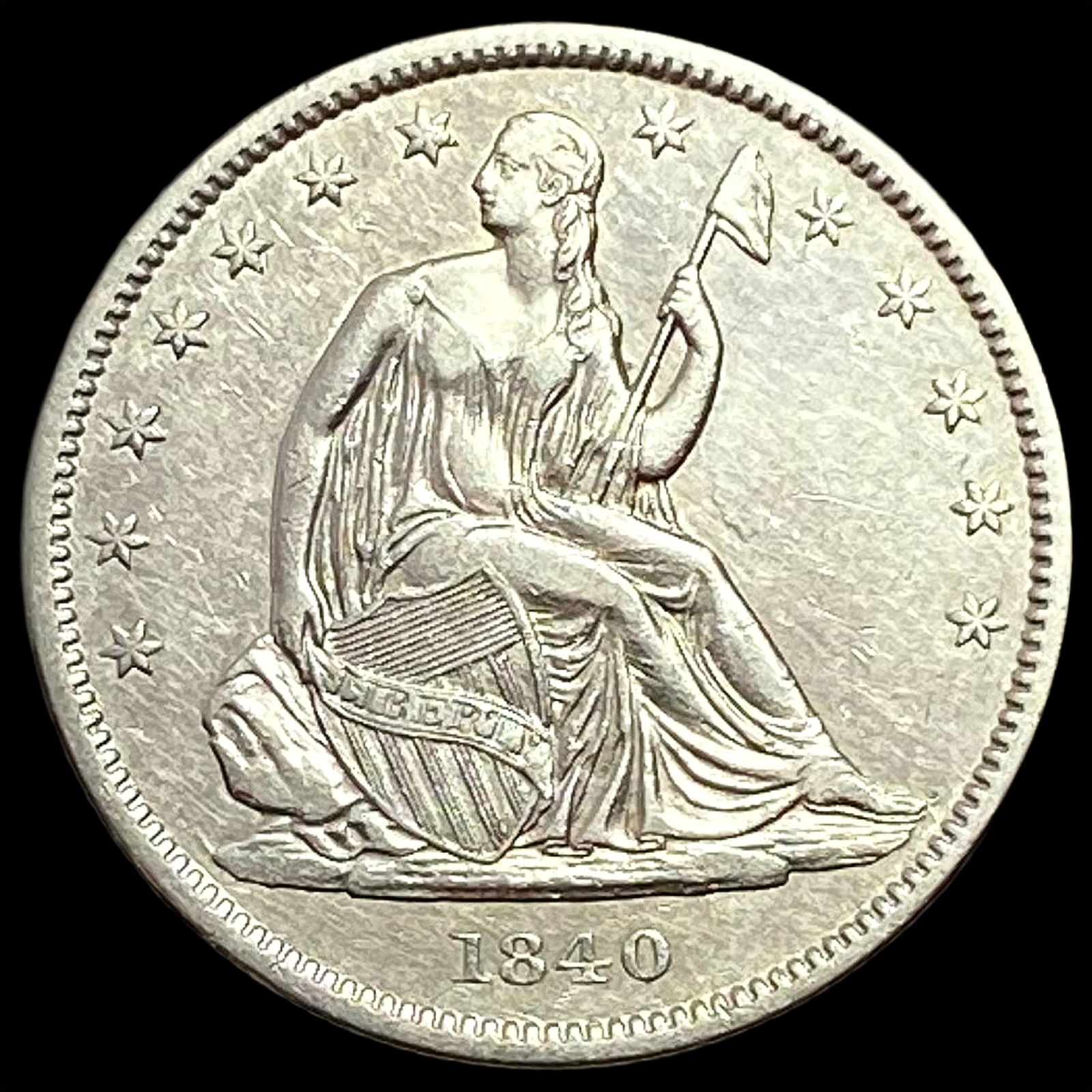 1840 Seated Liberty Half Dollar CLOSELY UNCIRCULATED (1 of 2)