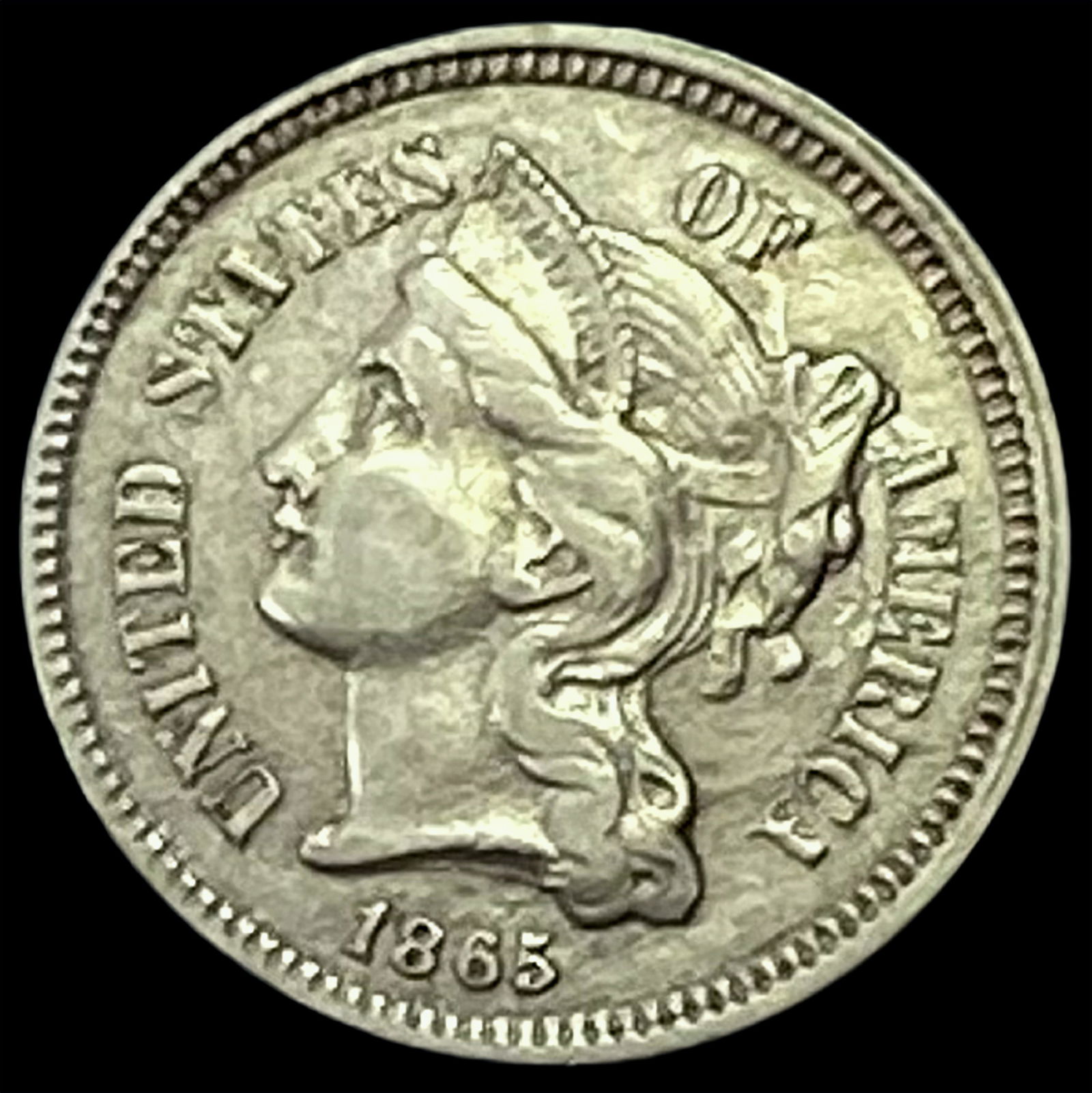 1865 Nickel Three Cent UNCIRCULATED (1 of 2)