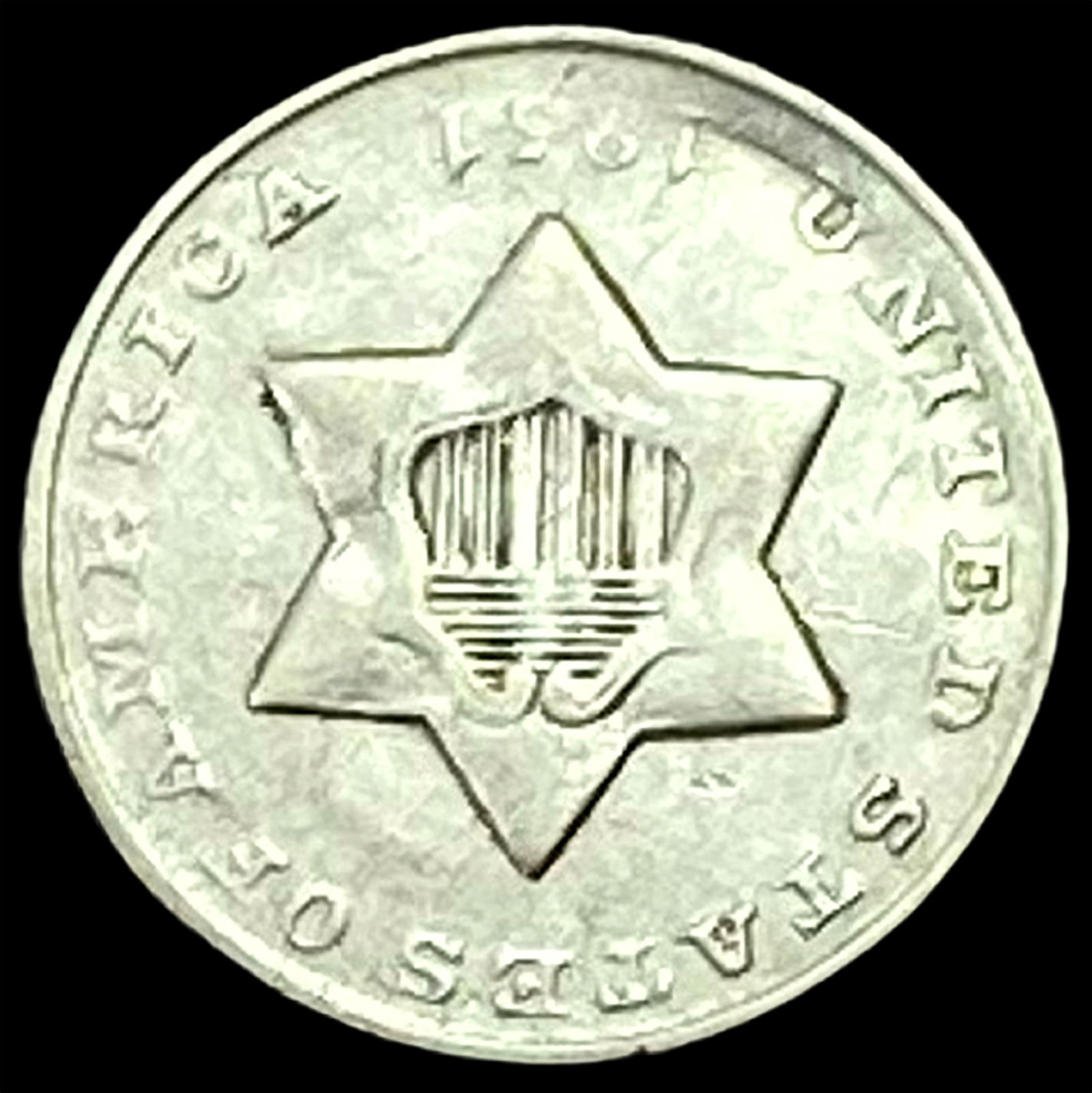 1851-O Three-Cent Silver Piece LIGHTLY CIRCULATED (1 of 2)