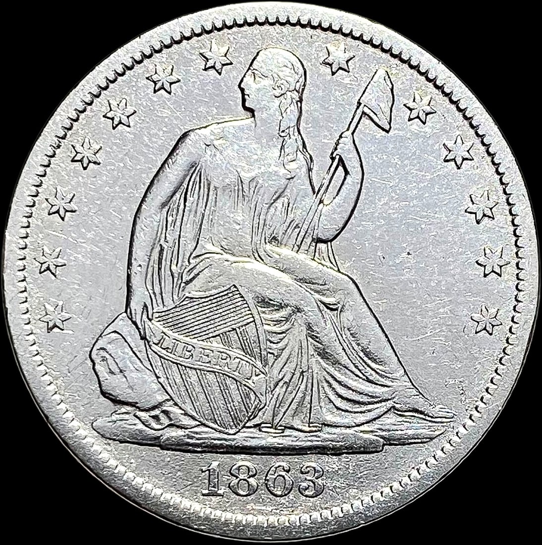 1863-S Seated Liberty Half Dollar CLOSELY UNCIRCULATED (1 of 2)