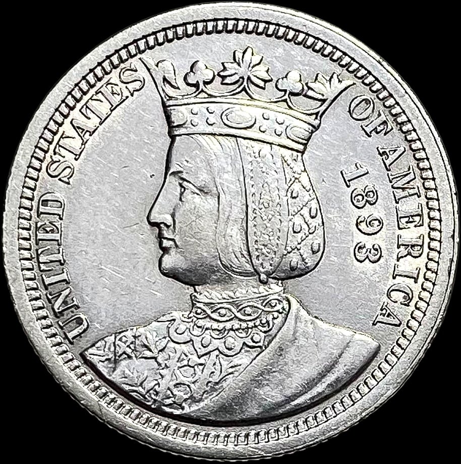 1893 Isabella Quarter AU+ (1 of 2)