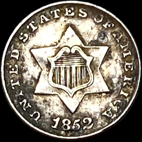 1852 Silver Three Cent CLOSELY UNCIRCULATED (1 of 2)