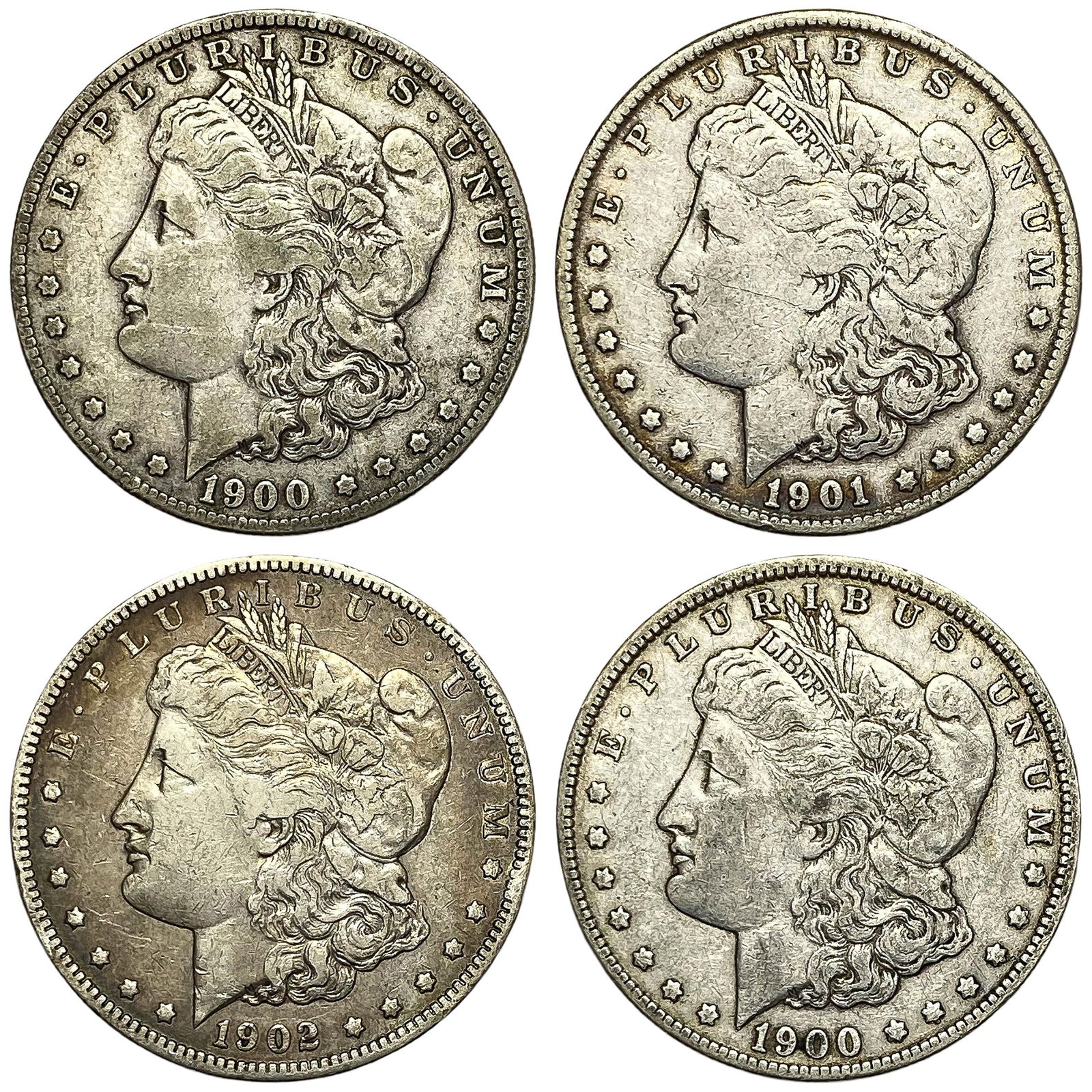 1900-1902 Morgan Silver Dollar Lot [4 Coins] (1 of 2)