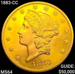 1883-CC $20 Gold Double Eagle CHOICE BU: 1883-CC $20 Gold Double Eagle CHOICE BU