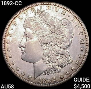 1892-CC Morgan Silver Dollar CHOICE AU: 1892-CC Morgan Silver Dollar CHOICE AU