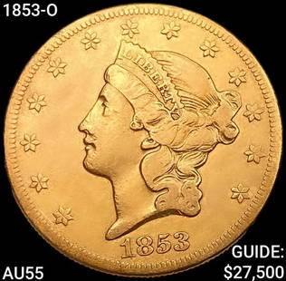 1853-O $20 Gold Double Eagle HIGH GRADE: 1853-O $20 Gold Double Eagle HIGH GRADE