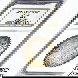 1879S REV. 78 Morgan Silver Dollar NGC MS64: 1879S REV. 78 Morgan Silver Dollar NGC MS64