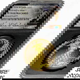 2024 1oz $50 Gold Eagle NGC PF70 UC: 2024 1oz $50 Gold Eagle NGC PF70 UC