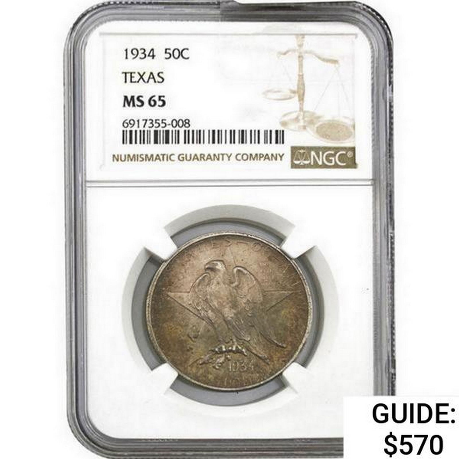 1934 Texas Half Dollar NGC MS65 (1 of 2)