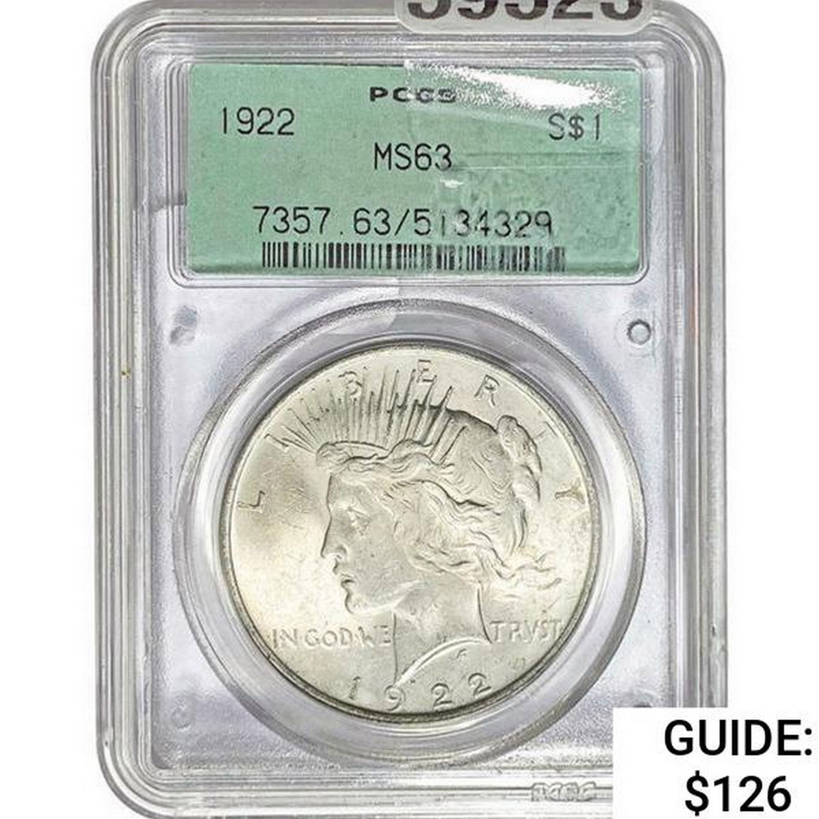 1922 Silver Peace Dollar PCGS MS63 (1 of 2)
