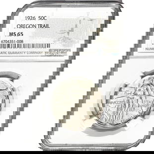 1926 Oregon Trail Half Dollar NGC MS65: 1926 Oregon Trail Half Dollar NGC MS65