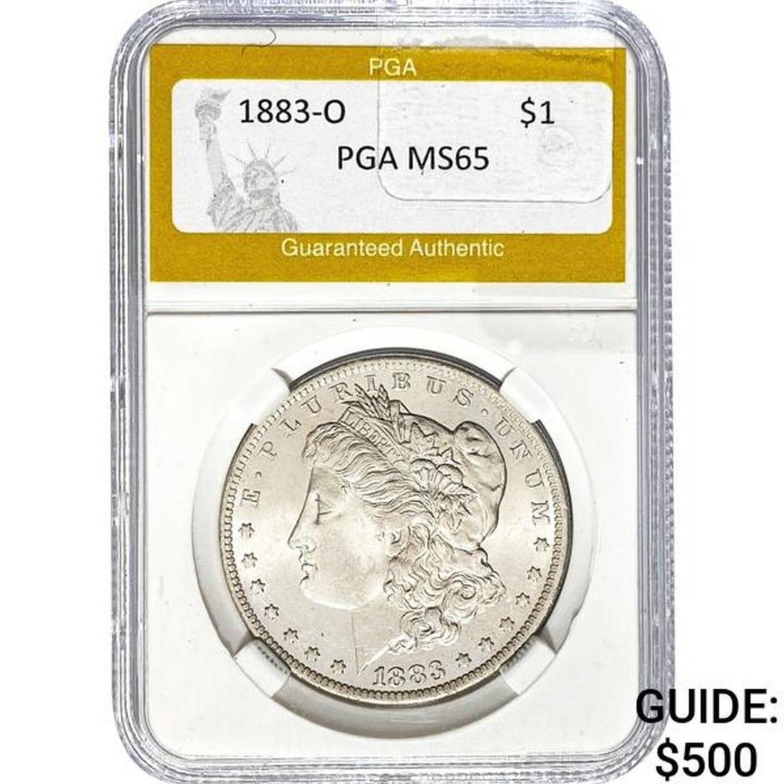 1883-O Morgan Silver Dollar PGA MS65: 1883-O Morgan Silver Dollar PGA MS65