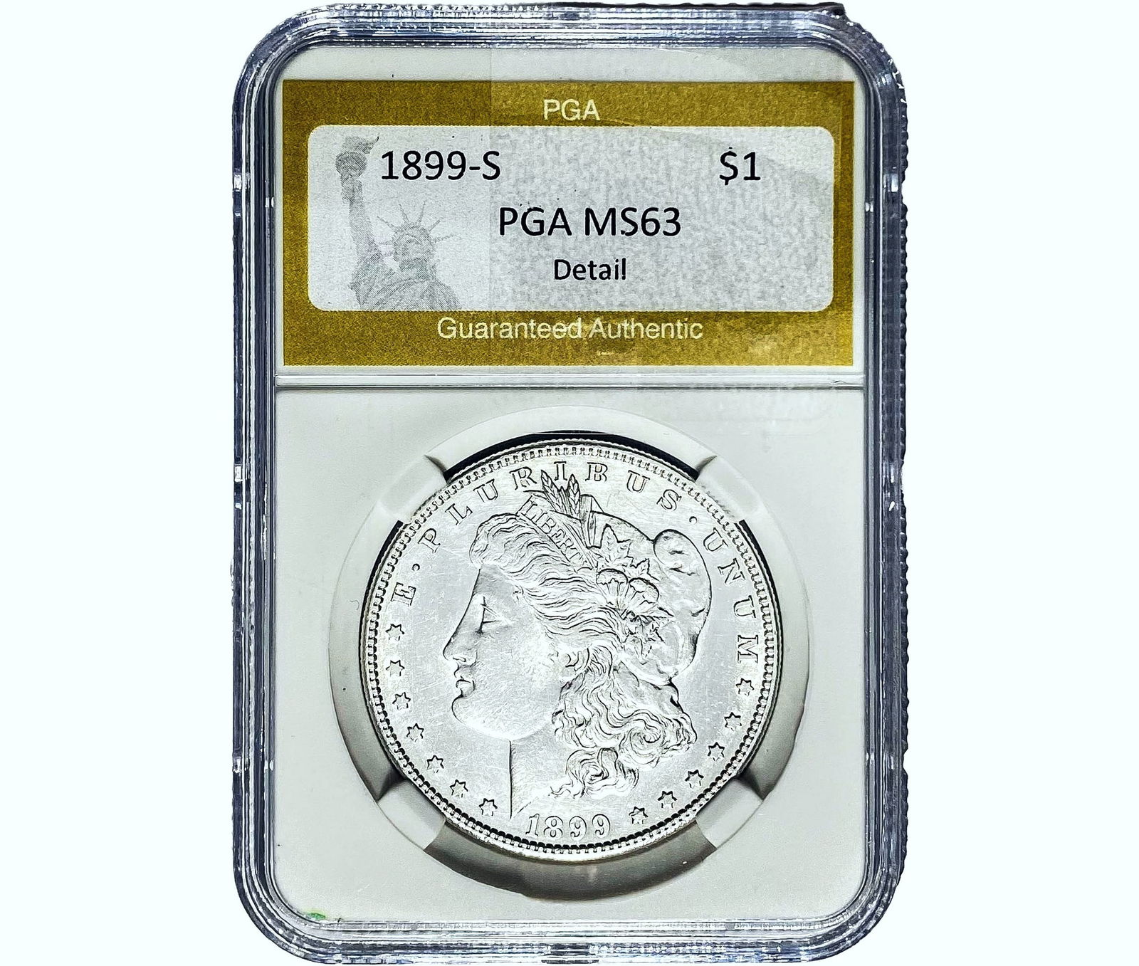 1899-S Morgan Silver Dollar PGA MS63 Detail (1 of 2)