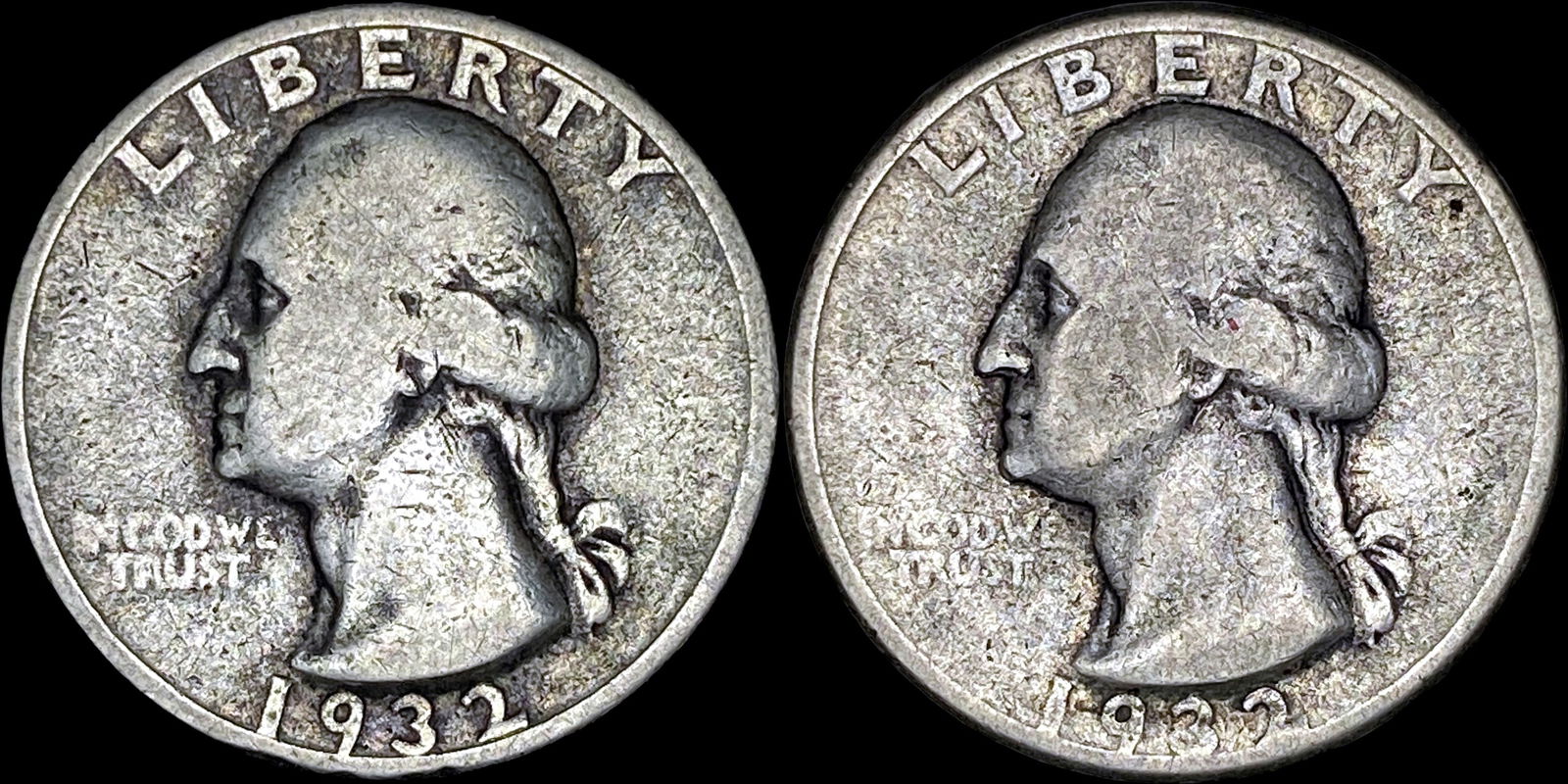 [2]1932 Washington Silver Quarter LIGHTLY CIRCULATED (1 of 2)