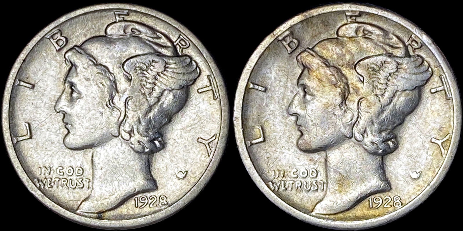 [2]1928 Mercury Dime CLOSELY UNCIRCULATED (1 of 2)