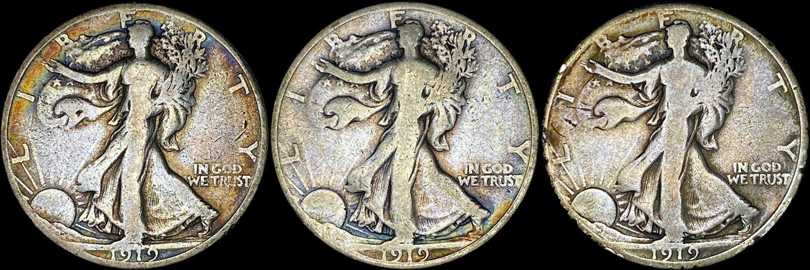 [3]1919 Walking Liberty Half Dollar NICELY CIRCULATED (1 of 2)