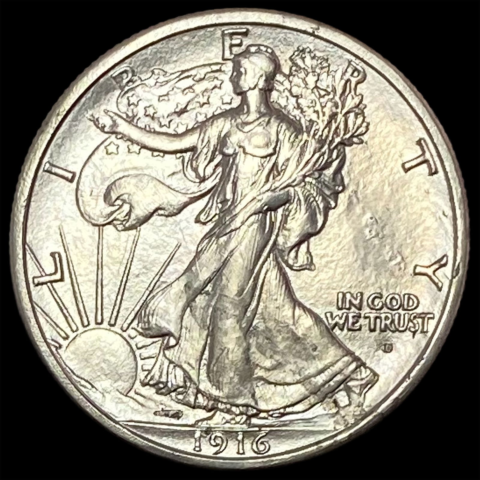 1916-D Walking Liberty Half Dollar CHOICE AU (1 of 2)